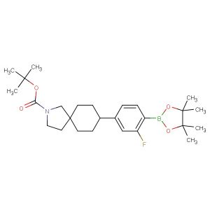 tert-butyl 8-(3-fluoro-4-(4,4,5,5-tetramethyl-1,3,2-dioxaborolan-2-yl)phenyl)-2-azaspiro[4.5]decane-2-carboxylate