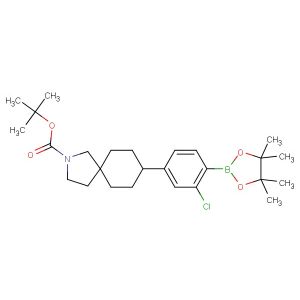 tert-butyl 8-(3-chloro-4-(4,4,5,5-tetramethyl-1,3,2-dioxaborolan-2-yl)phenyl)-2-azaspiro[4.5]decane-2-carboxylate