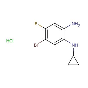 5-bromo-N1-cyclopropyl-4-fluorobenzene-1,2-diamine hydrochloride