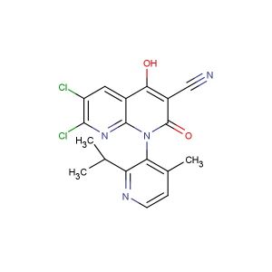 6,7-Dichloro-4-hydroxy-1-(2-isopropyl-4-methylpyridin-3-yl)-2-oxo-1,2-dihydro-1,8-naphthyridine-3-carbonitrile