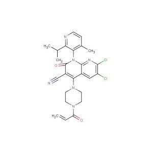 4-(4-Acryloylpiperazin-1-yl)-6,7-dichloro-1-(2-isopropyl-4-methylpyridin-3-yl)-2-oxo-1,2-dihydro-1,8-naphthyridine-3-carbonitrile