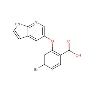 2-((1H-Pyrrolo[2,3-b]pyridin-5-yl)oxy)-4-bromobenzoic acid