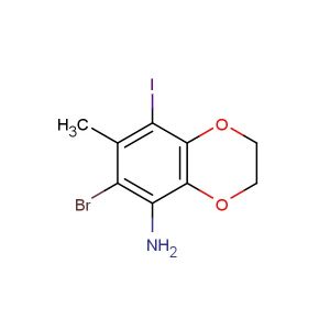 6-Bromo-8-iodo-7-methyl-2,3-dihydrobenzo[b][1,4]dioxin-5-amine