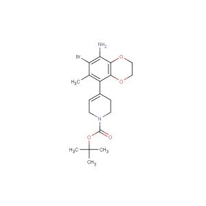 tert-butyl 4-(8-amino-7-bromo-6-methyl-2,3-dihydrobenzo[b][1,4]dioxin-5-yl)-3,6-dihydropyridine-1(2H)-carboxylate