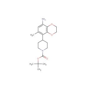 tert-Butyl 4-(8-amino-6-methyl-2,3-dihydrobenzo[b][1,4]dioxin-5-yl)piperidine-1-carboxylate
