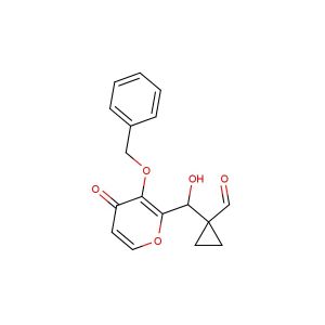 1-((3-(Benzyloxy)-4-oxo-4H-pyran-2-yl)(hydroxy)methyl)cyclopropane-1-carbaldehyde