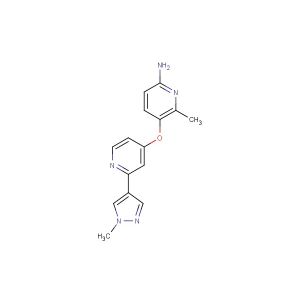 6-methyl-5-((2-(1-methyl-1H-pyrazol-4-yl)pyridin-4-yl)oxy)pyridin-2-amine