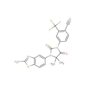 4-(3-(2-aminobenzo[d]thiazol-5-yl)-4,4-dimethyl-5-oxo-2-thioxoimidazolidin-1-yl)-2-(trifluoromethyl)benzonitrile