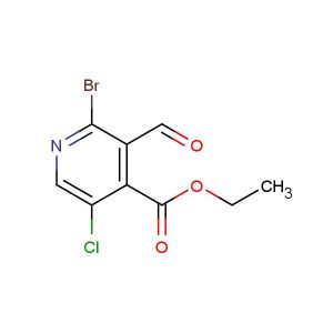 Ethyl 2-bromo-5-chloro-3-formylisonicotinate