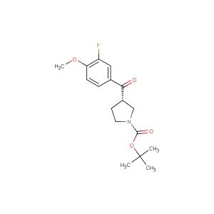 tert-butyl (S)-3-(3-fluoro-4-methoxybenzoyl)pyrrolidine-1-carboxylate