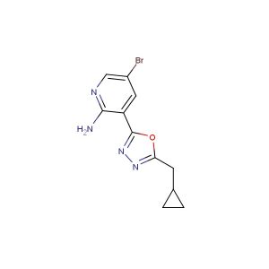 5-bromo-3-(5-(cyclopropylmethyl)-1,3,4-oxadiazol-2-yl)pyridin-2-amine