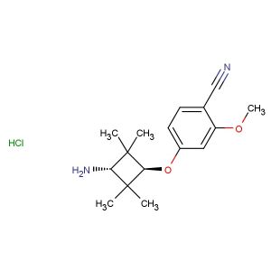 4-((1R,3R)-3-amino-2,2,4,4-tetramethylcyclobutoxy)-2-methoxybenzonitrile hydrochloride