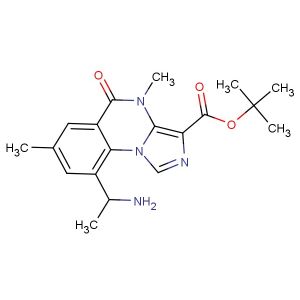 tert-butyl 9-(1-aminoethyl)-4,7-dimethyl-5-oxo-4,5-dihydroimidazo[1,5-a]quinazoline-3-carboxylate