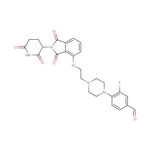 4-(4-(2-((2-(2,6-dioxopiperidin-3-yl)-1,3-dioxoisoindolin-4-yl)oxy)ethyl)piperazin-1-yl)-3-fluorobenzaldehyde