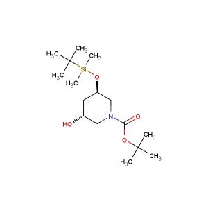 tert-butyl (3R,5R)-3-((tert-butyldimethylsilyl)oxy)-5-hydroxypiperidine-1-carboxylate