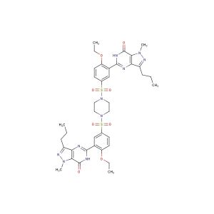 5,5'-((piperazine-1,4-disulfonyl)bis(2-ethoxy-5,1-phenylene))bis(1-methyl-3-propyl-1H-pyrazolo[4,3-d]pyrimidin-7(6H)-one)