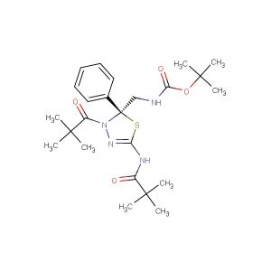 tert-butyl (S)-((2-phenyl-5-pivalamido-3-pivaloyl-2,3-dihydro-1,3,4-thiadiazol-2-yl)methyl)carbamate
