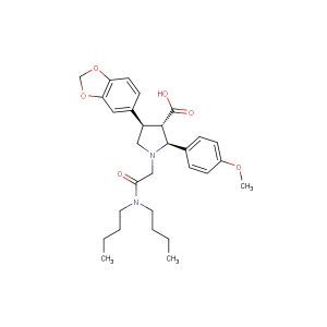 3-pyrrolidinecarboxylic acid, 4-(1,3-benzodioxol-5-yl)-1-[2-(dibutylamino)-2-oxoethyl]-2-(4-methoxyphenyl)-, (2S,3S,4R)-