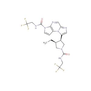 8-((3R,4S)-4-ethyl-1-((2,2,2-trifluoroethyl)carbamoyl)pyrrolidin-3-yl)-N-(2,2,2-trifluoroethyl)-3H-imidazo[1,2-a]pyrrolo[2,3-e]pyrazine-3-carboxamide