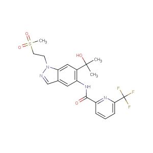 N-[6-(2-hydroxypropan-2-yl)-1-(2-methylsulfonylethyl)indazol-5-yl]-6-(trifluoromethyl)pyridine-2-carboxamide