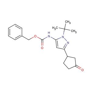 benzyl (1-(tert-butyl)-3-(3-oxocyclopentyl)-1H-pyrazol-5-yl)-l2-azanecarboxylate
