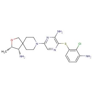 (3S,4S)-8-(6-amino-5-((3-amino-2-chlorophenyl)thio)pyrazin-2-yl)-3-methyl-2-oxa-8-azaspiro[4.5]decan-4-amine