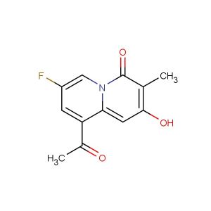9-acetyl-7-fluoro-2-hydroxy-3-methyl-4H-quinolizin-4-one