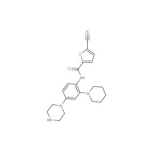 5-cyano-N-(4-(piperazin-1-yl)-2-(piperidin-1-yl)phenyl)furan-2-carboxamide