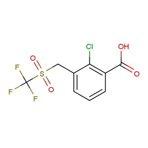 2-chloro-3-(((trifluoromethyl)sulfonyl)methyl)benzoic acid