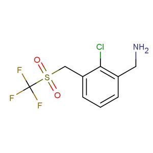 (2-chloro-3-(((trifluoromethyl)sulfonyl)methyl)phenyl)methanamine
