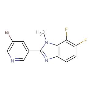 2-(5-bromopyridin-3-yl)-6,7-difluoro-1-methyl-1H-benzo[d]imidazole