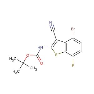 tert-butyl (4-bromo-3-cyano-7-fluorobenzo[b]thiophen-2-yl)carbamate