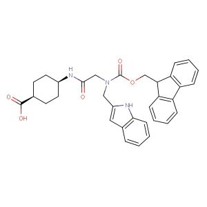 (1s,4s)-4-(2-(((1H-indol-2-yl)methyl)(((9H-fluoren-9-yl)methoxy)carbonyl)amino)acetamido)cyclohexane-1-carboxylic acid