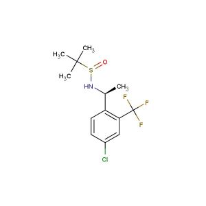 N-((S)-1-(4-chloro-2-(trifluoromethyl)phenyl)ethyl)-2-methylpropane-2-sulfinamide