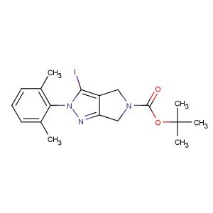 tert-butyl 2-(2,6-dimethylphenyl)-3-iodo-2,6-dihydropyrrolo[3,4-c]pyrazole-5(4H)-carboxylate