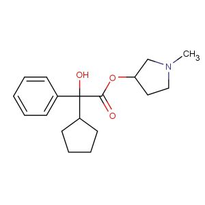 1-methylpyrrolidin-3-yl 2-cyclopentyl-2-hydroxy-2-phenylacetate