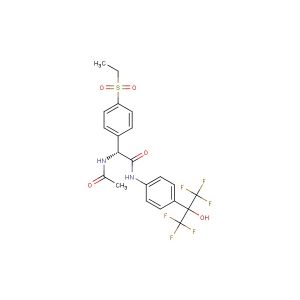 (R)-2-acetamido-2-(4-(ethylsulfonyl)phenyl)-N-(4-(1,1,1,3,3,3-hexafluoro-2-hydroxypropan-2-yl)phenyl)acetamide