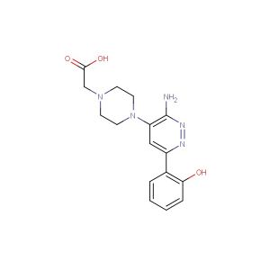 2-(4-(3-amino-6-(2-hydroxyphenyl)pyridazin-4-yl)piperazin-1-yl)acetic acid