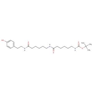 tert-butyl (6-((6-((4-hydroxyphenethyl)amino)-6-oxohexyl)amino)-6-oxohexyl)carbamate