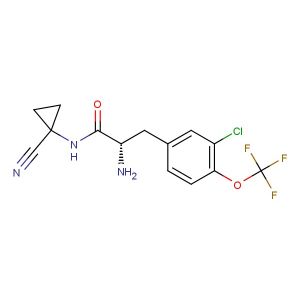 (S)-2-amino-3-(3-chloro-4-(trifluoromethoxy)phenyl)-N-(1-cyanocyclopropyl)propanamide