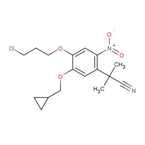 2-(4-(3-chloropropoxy)-5-(cyclopropylmethoxy)-2-nitrophenyl)-2-methylpropanenitrile