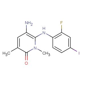 5-amino-6-((2-fluoro-4-iodophenyl)amino)-1,3-dimethylpyridin-2(1H)-one