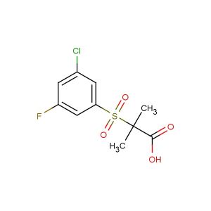 2-((3-chloro-5-fluorophenyl)sulfonyl)-2-methylpropanoic acid