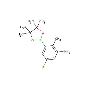 5-fluoro-2-methyl-3-(4,4,5,5-tetramethyl-1,3,2-dioxaborolan-2-yl)aniline