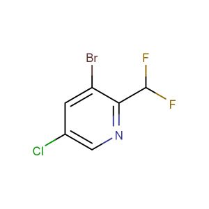 3-bromo-5-chloro-2-(difluoromethyl)pyridine