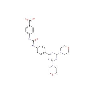 4-(3-(4-(4,6-dimorpholino-1,3,5-triazin-2-yl)phenyl)ureido)benzoic acid