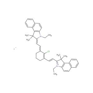2-((E)-2-((E)-2-chloro-3-((Z)-2-(3-ethyl-1,1-dimethyl-1,3-dihydro-2H-benzo[e]indol-2-ylidene)ethylidene)cyclohex-1-en-1-yl)vinyl)-3-ethyl-1,1-dimethyl-1H-benzo[e]indol-3-ium iodide