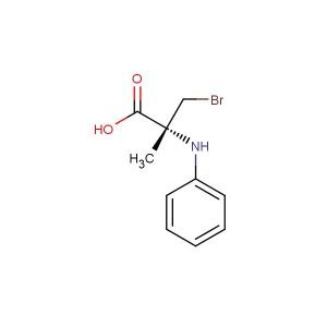 (R)-3-bromo-2-methyl-2-(phenylamino)propanoic acid