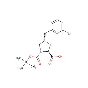 (2S,4R)-4-[(3-bromophenyl)methyl]-1-[(2-methylpropan-2-yl)oxycarbonyl]pyrrolidine-2-carboxylic acid