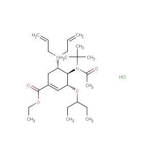 ethyl (3R,4R,5S)-4-(N-(tert-butyl)acetamido)-5-(diallylamino)-3-(pentan-3-yloxy)cyclohex-1-ene-1-carboxylate hydrochloride